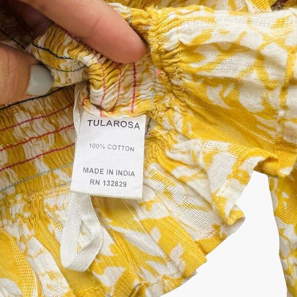 Tularosa Off The Shoulder Yellow Elastic Crop-top‎ Women’s Size XS - Picture 5 of 6